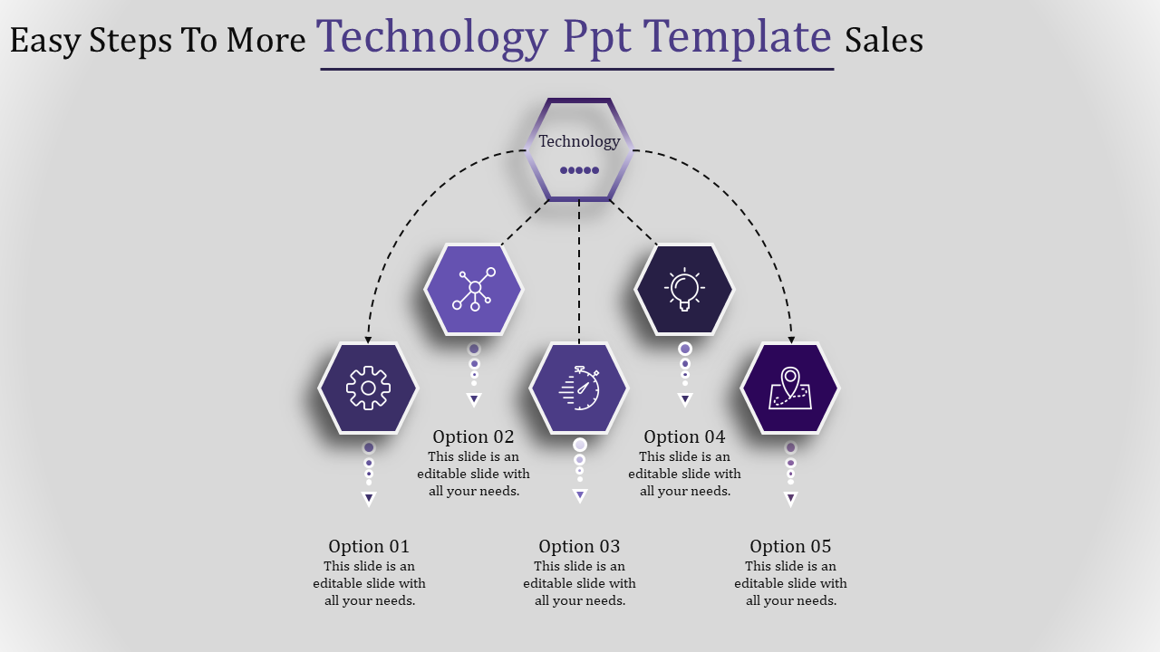 technology ppt template-Easy Steps To More Technology Ppt Template Sales-Purple